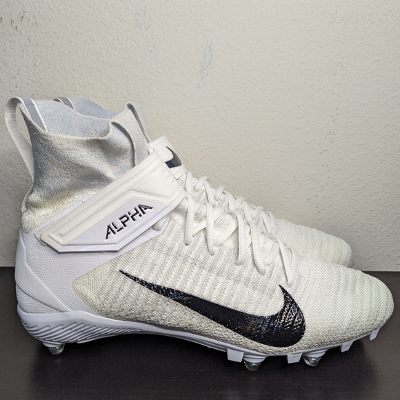Nike Alpha Menace Elite 2 Flyknit White Football Cleats Mens CI1530-100